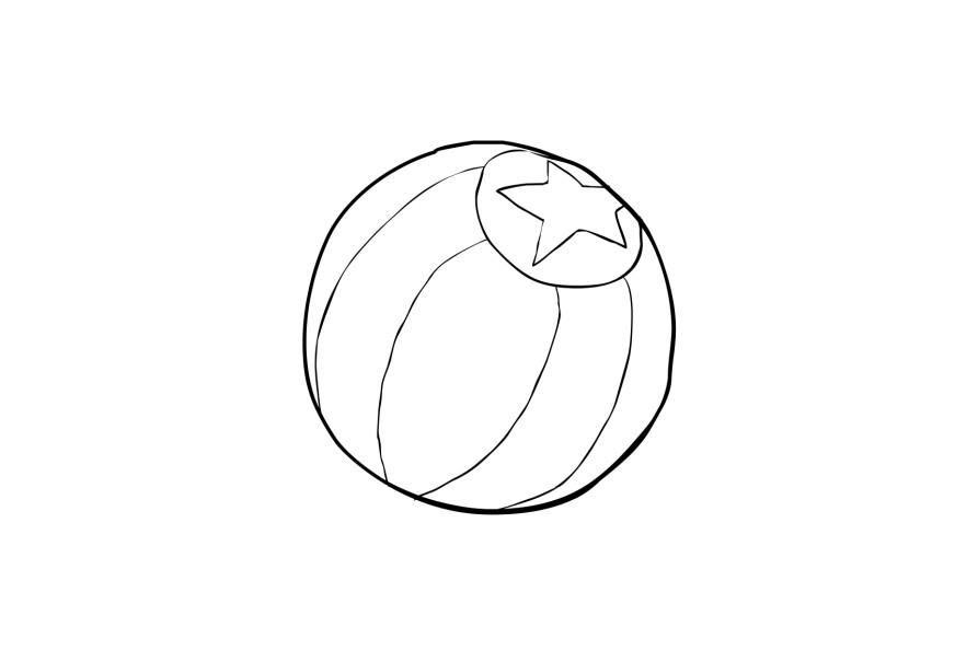 bola Página para colorir bola