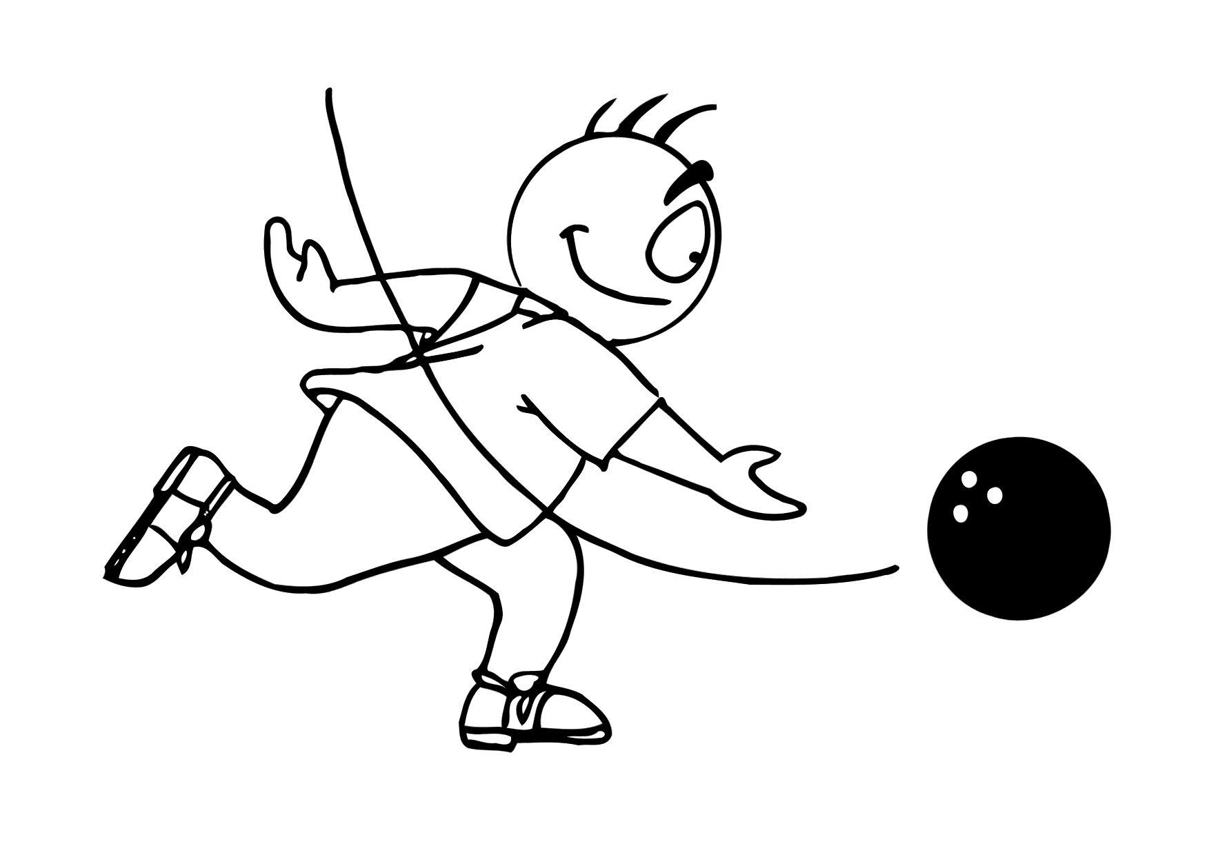 boliche Página para colorir boliche