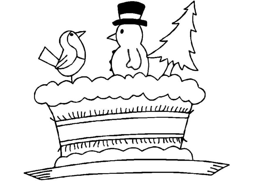 bolo de natal Página para colorir bolo de natal