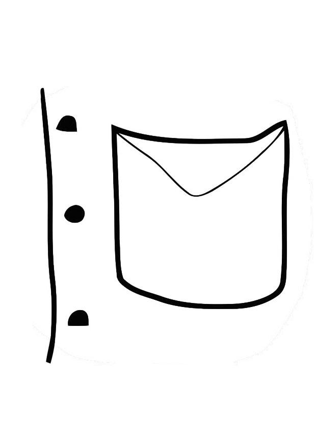 bolso da camisa Página para colorir bolso da camisa