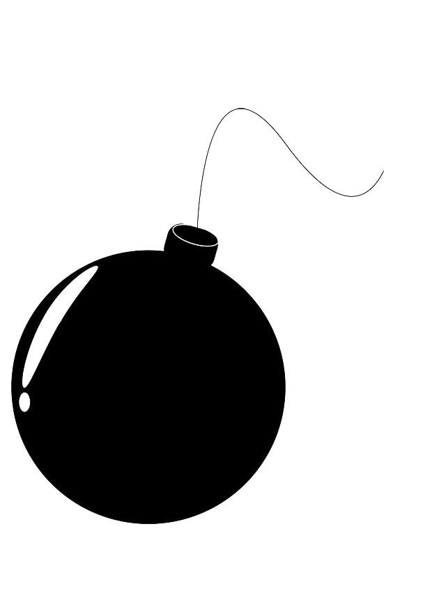 bomba Página para colorir bomba