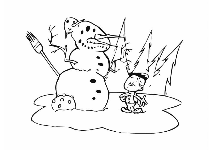 boneco de neve Página para colorir boneco de neve