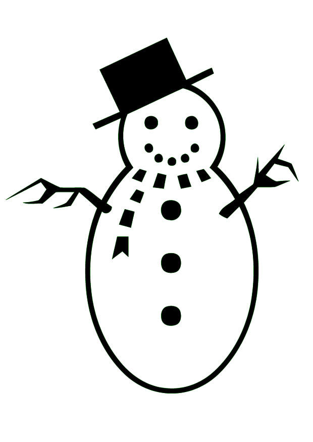 boneco de neve Página para colorir boneco de neve