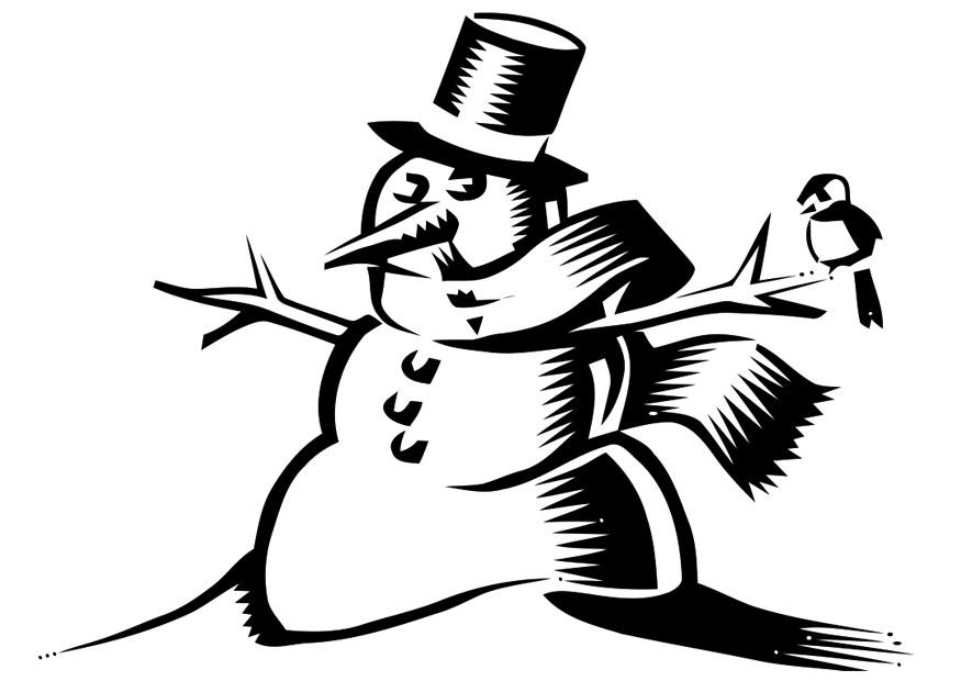 boneco de neve Página para colorir boneco de neve