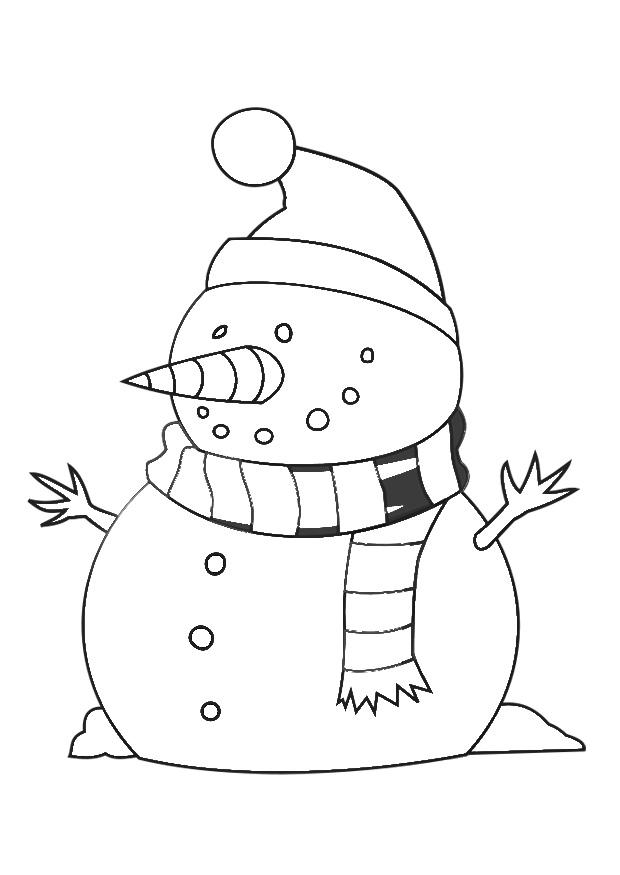 boneco de neve Página para colorir boneco de neve