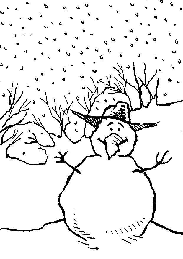 boneco de neve Página para colorir boneco de neve