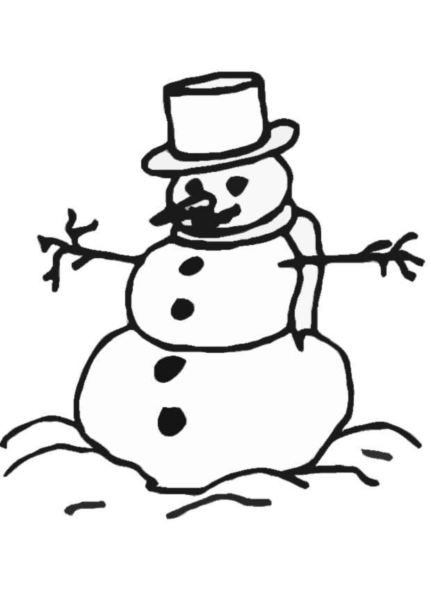 boneco de neve Página para colorir boneco de neve