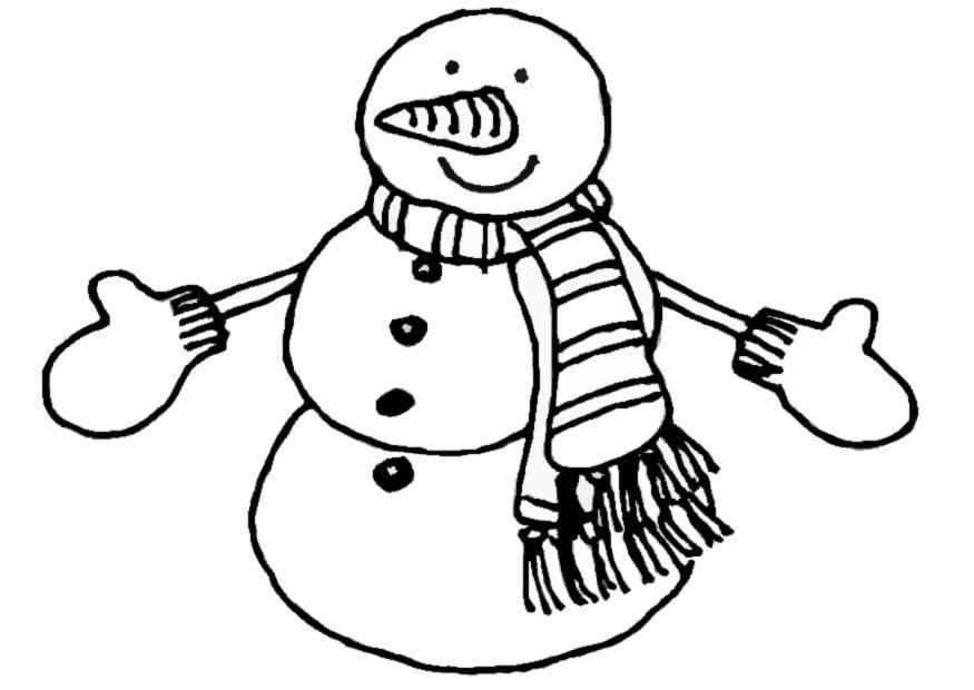 boneco de neve Página para colorir boneco de neve
