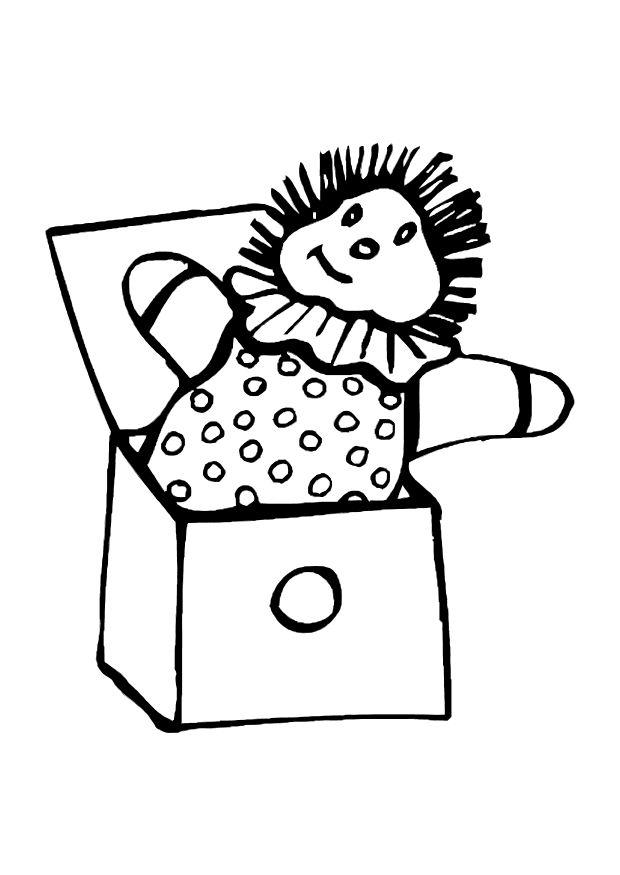 boneco surpresa Página para colorir boneco surpresa