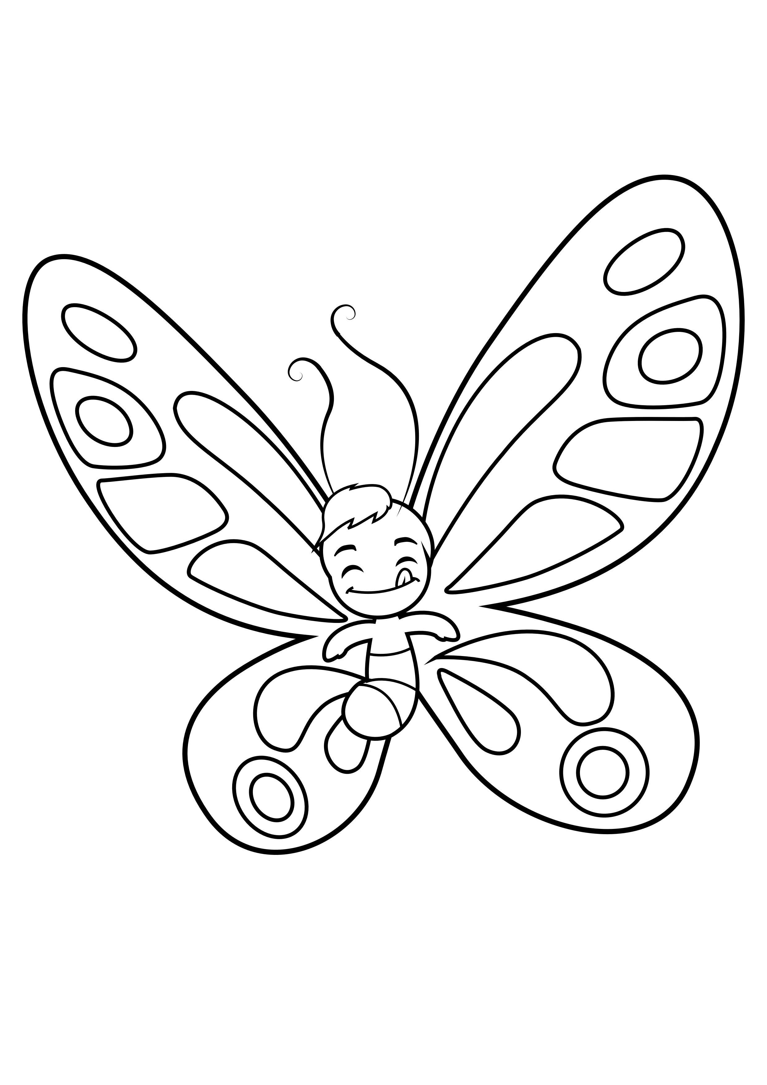borboleta comeu Página para colorir borboleta comeu