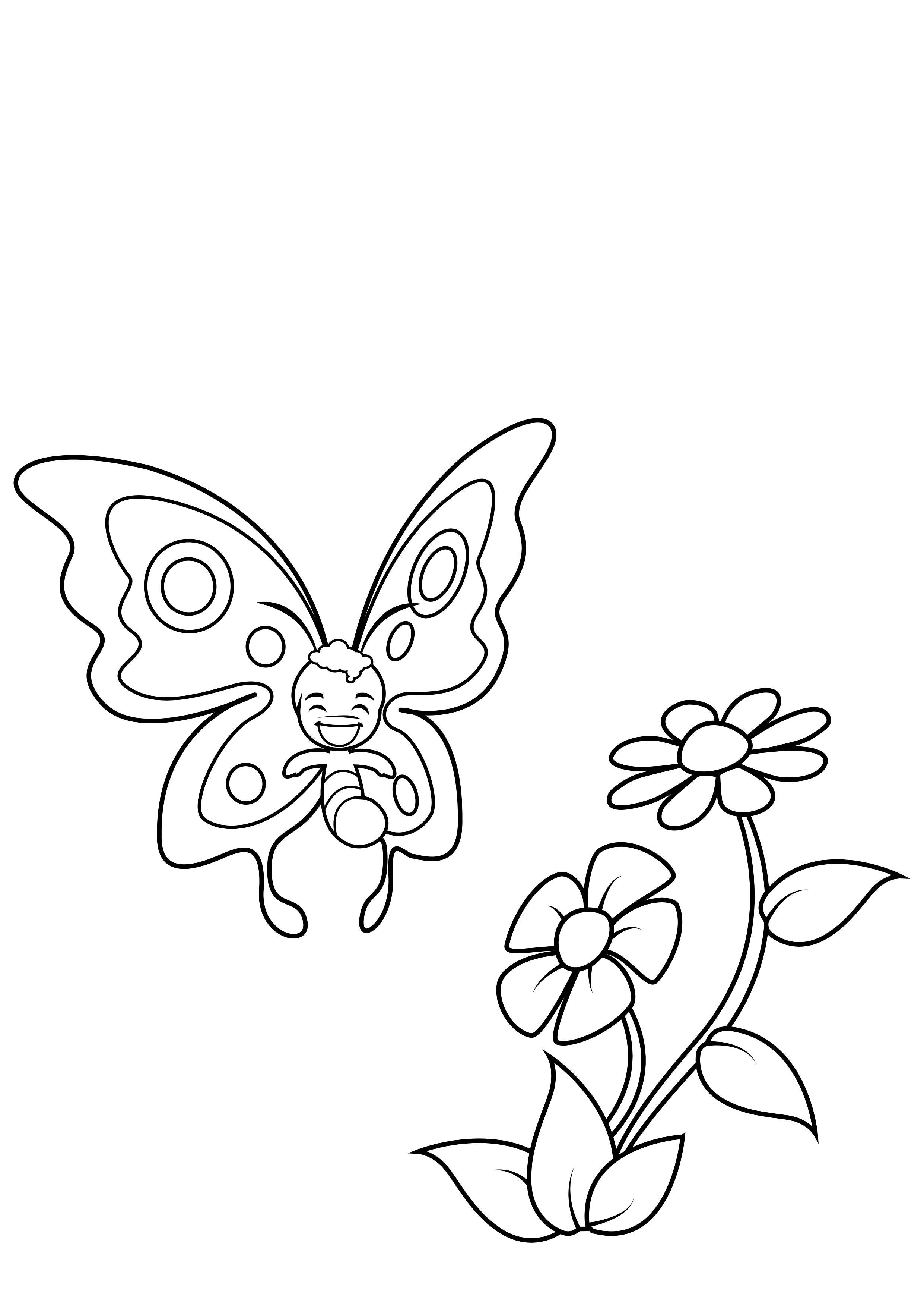 borboleta estA¡ sorrindo Página para colorir borboleta estA¡ sorrindo