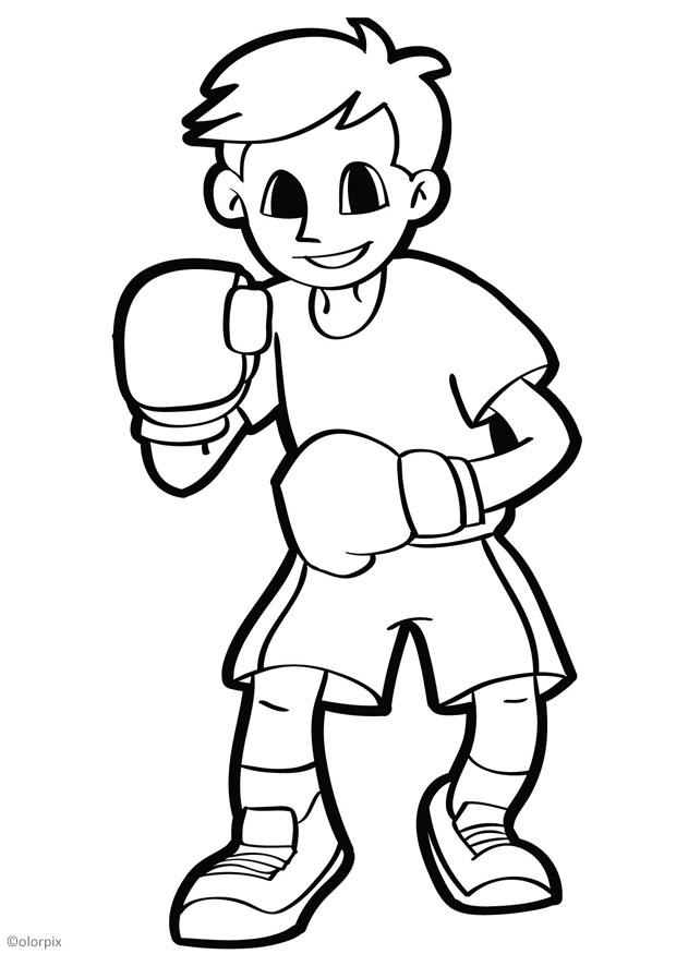 boxe Página para colorir boxe