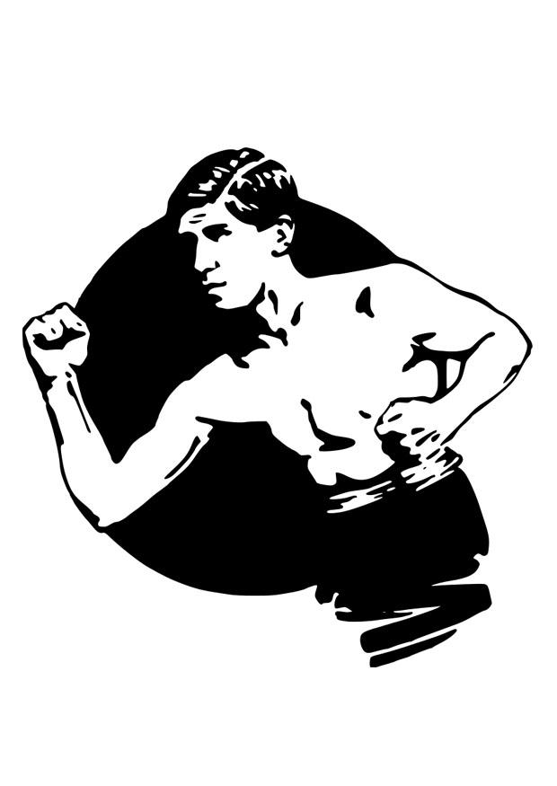 boxeador Página para colorir boxeador