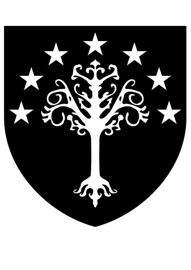 brasA£o do reino de gondor Página para colorir brasA£o do reino de gondor