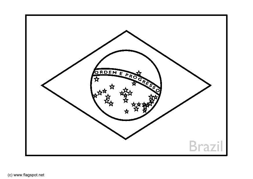 brasil Página para colorir brasil