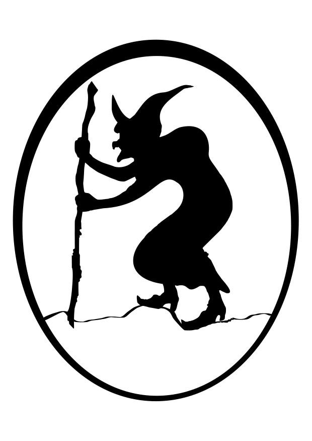 bruxa Página para colorir bruxa