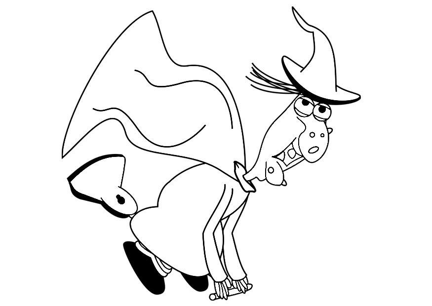 bruxa voadora Página para colorir bruxa voadora
