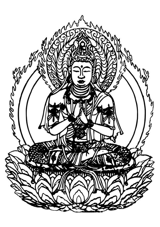 buda Página para colorir buda