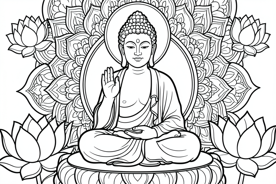 buda akshobya Página para colorir buda akshobya