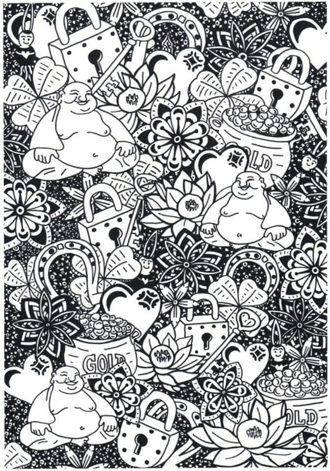 buda traz prosperidade Página para colorir buda traz prosperidade