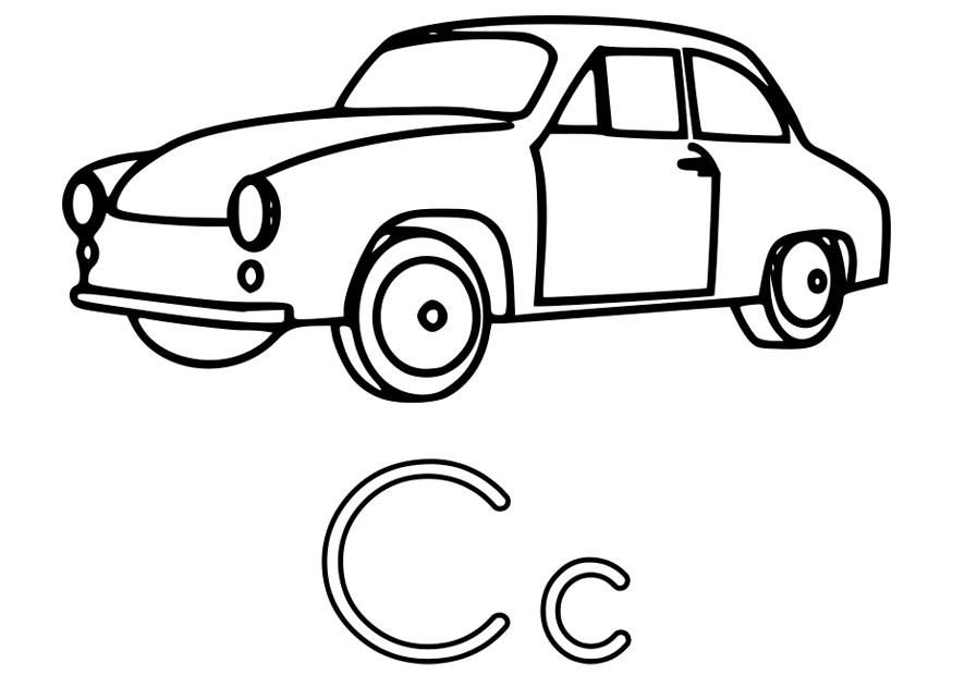 c Página para colorir c