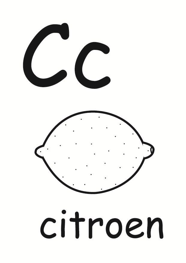 c Página para colorir c