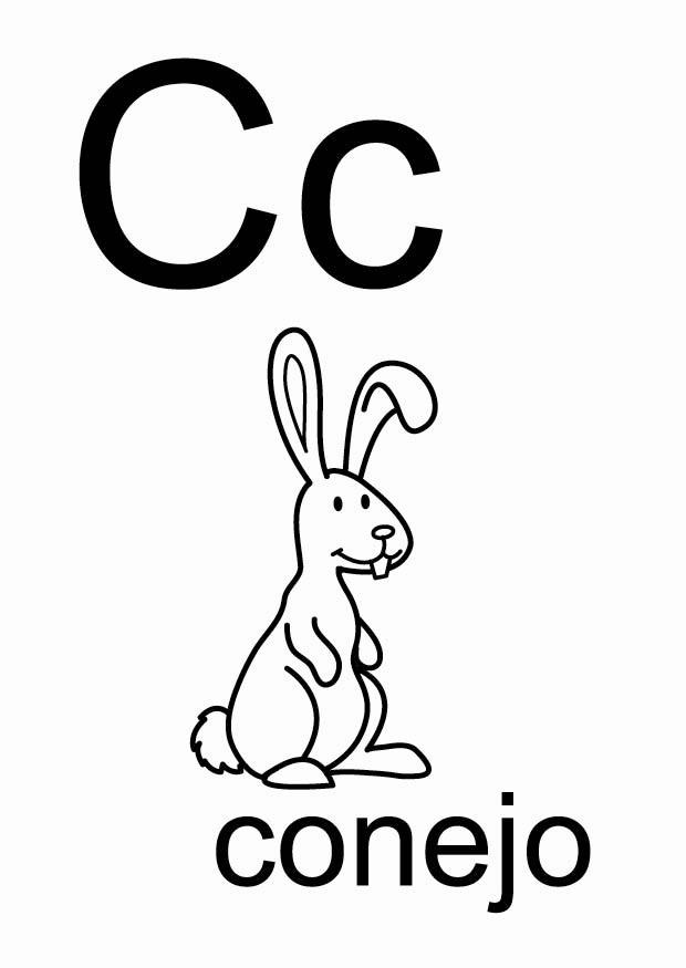 c Página para colorir c