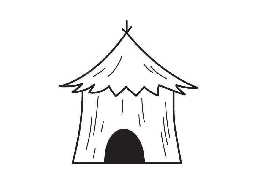 cabana Página para colorir cabana