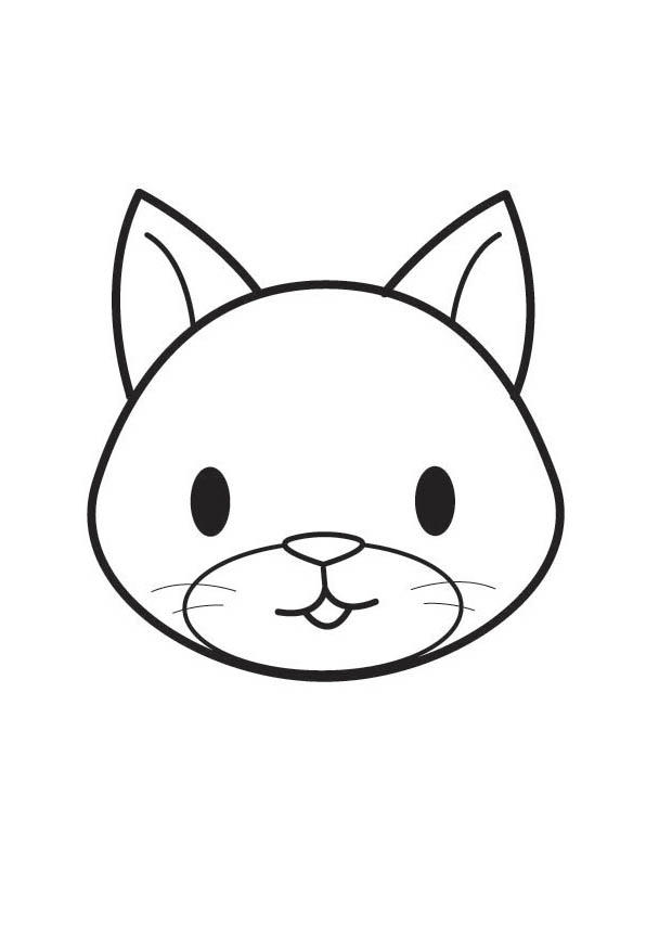 cabeA§a de gato Página para colorir cabeA§a de gato