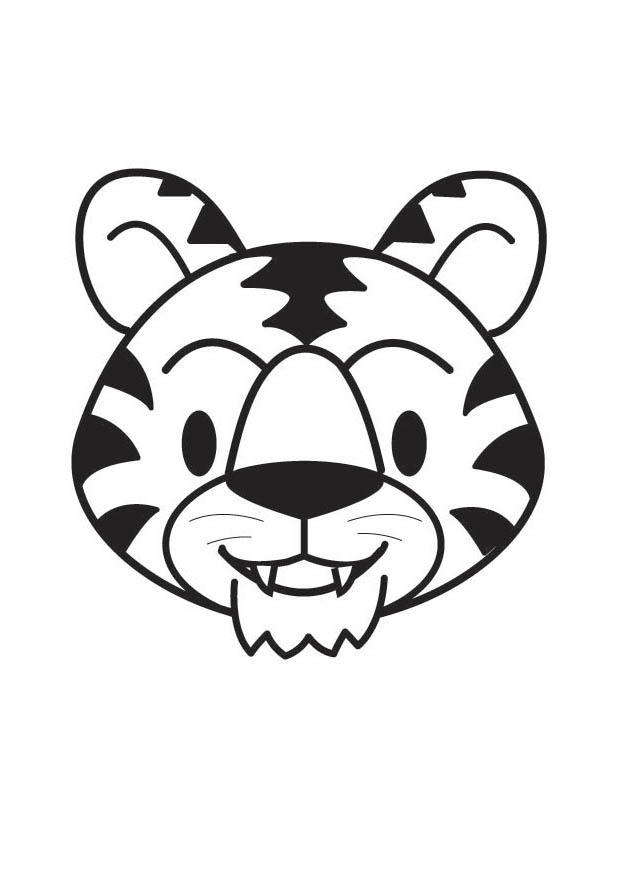 cabeA§a de tigre Página para colorir cabeA§a de tigre