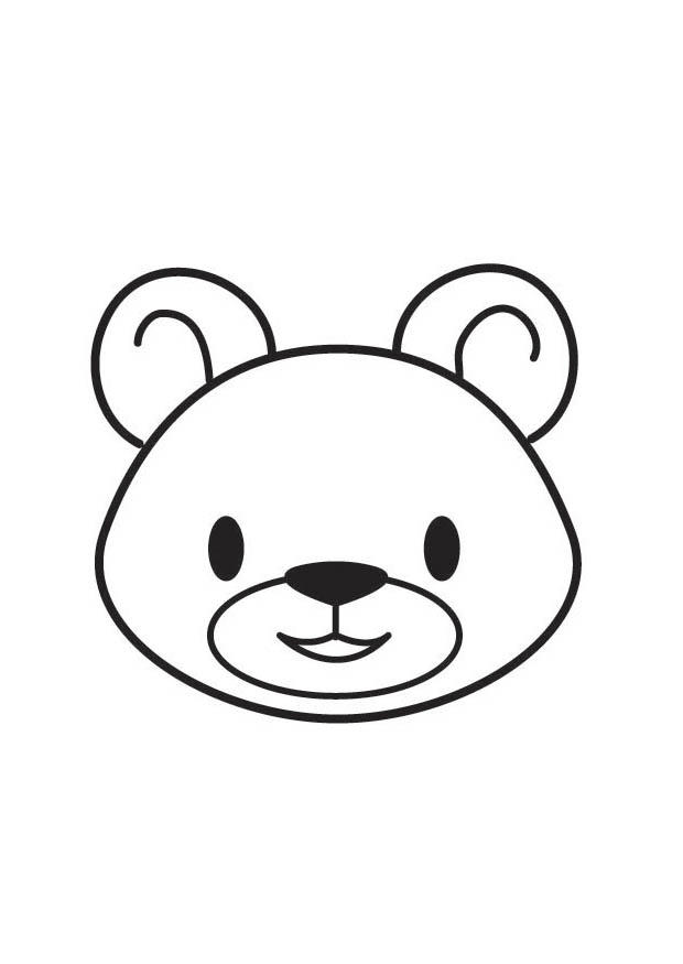 cabeA§a de urso Página para colorir cabeA§a de urso