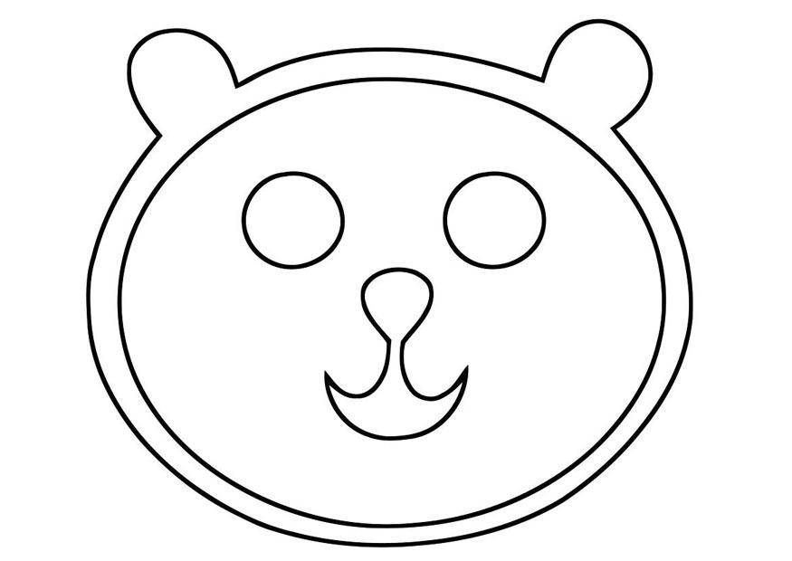 cabeA§a de urso Página para colorir cabeA§a de urso