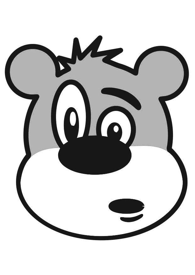 cabeA§a de urso Página para colorir cabeA§a de urso