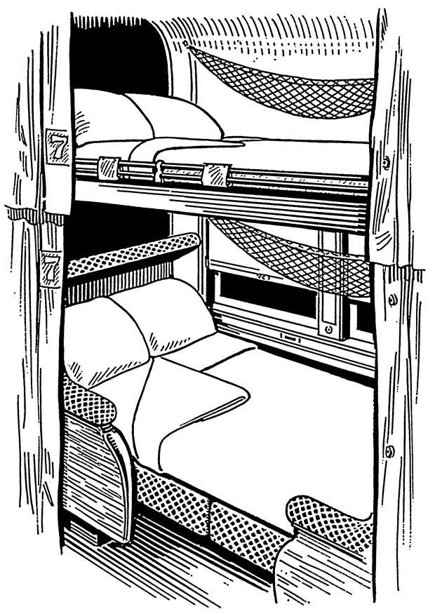 cabine no navio Página para colorir cabine no navio