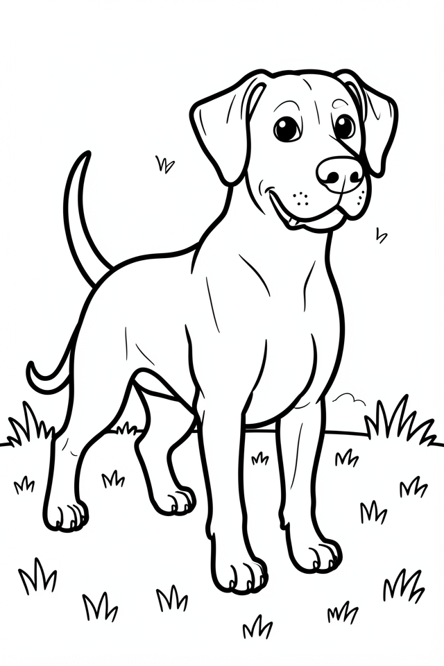 Página para colorir cachorro feliz