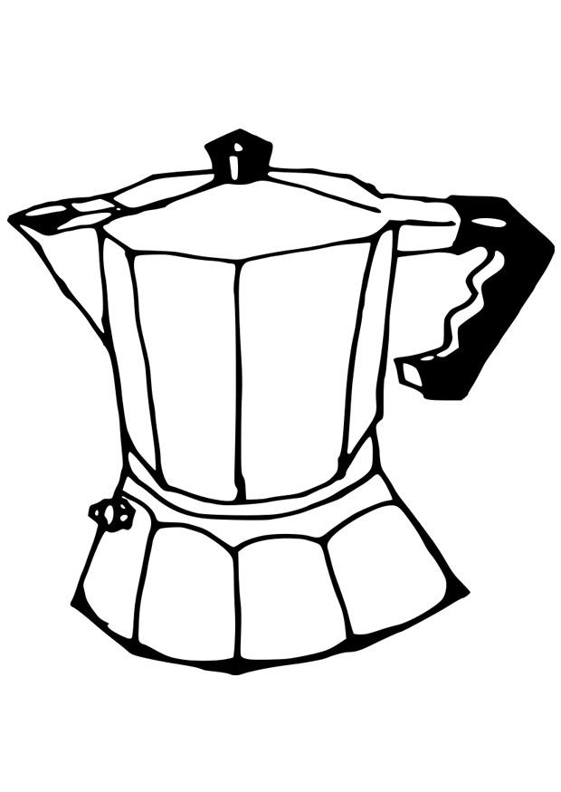 cafeteira Página para colorir cafeteira