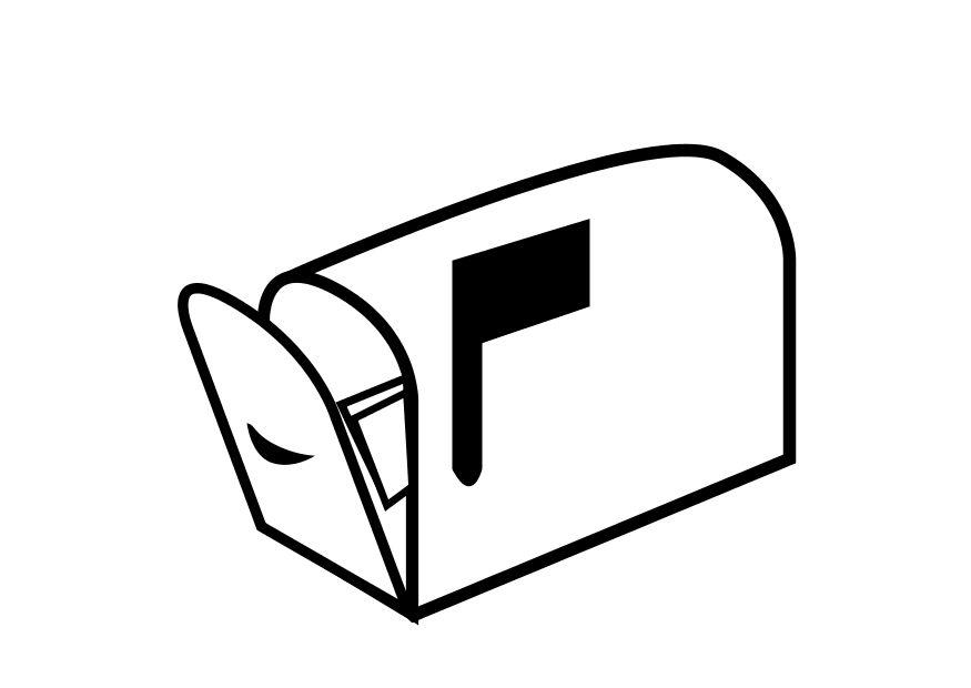 caixa de correio Página para colorir caixa de correio
