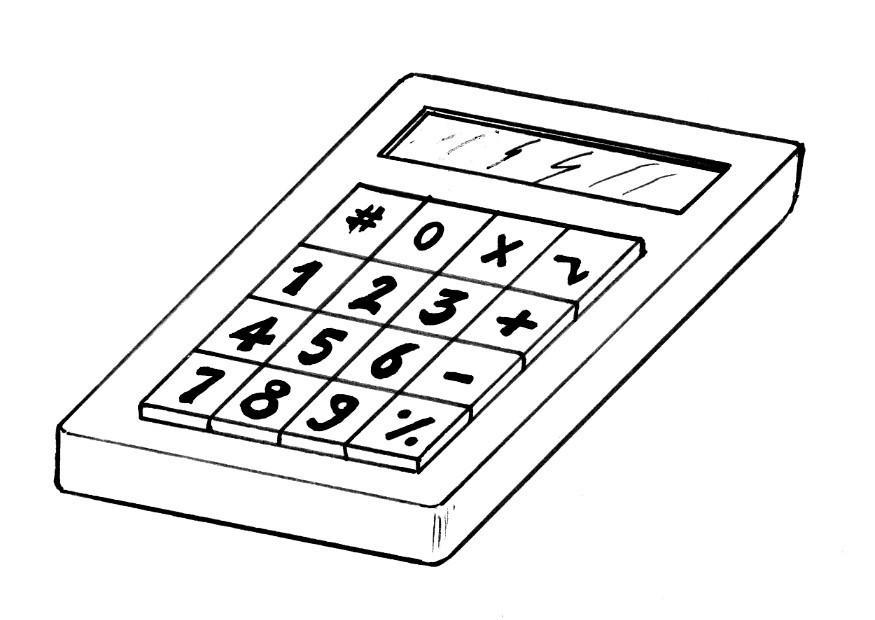 calculadora Página para colorir calculadora