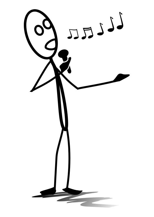 cantar Página para colorir cantar