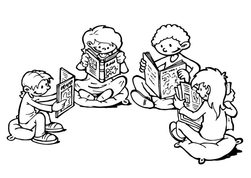 canto da leitura Página para colorir canto da leitura