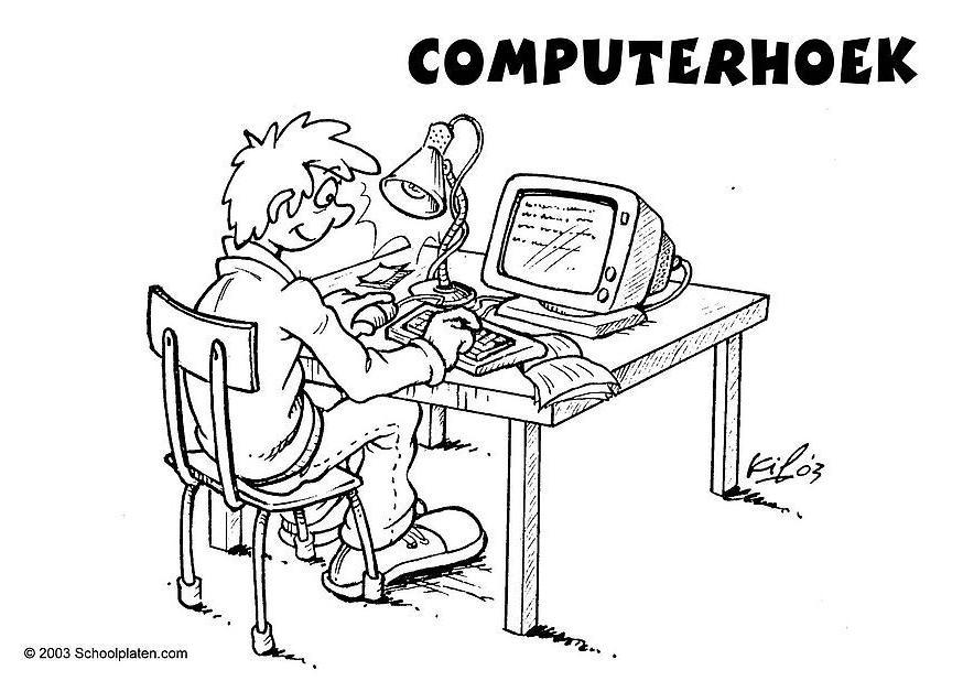 canto do computador Página para colorir canto do computador