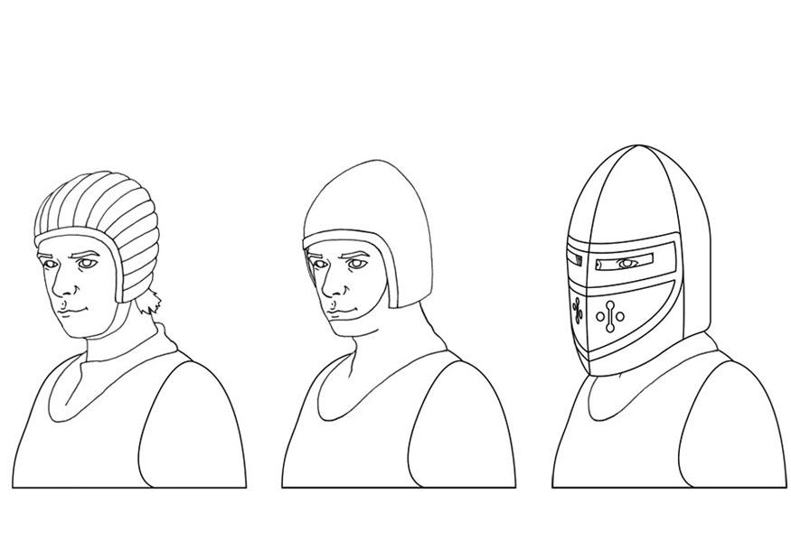 Página para colorir capacete