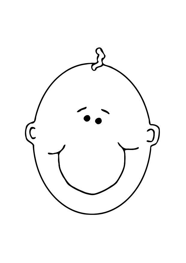 carinha de bebAª Página para colorir carinha de bebAª