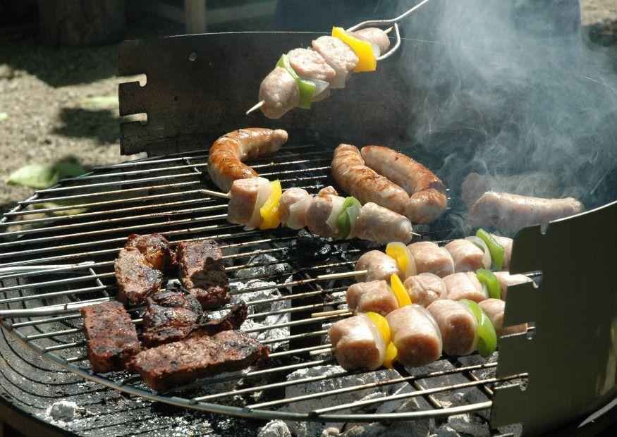 carne no churrasco Foto carne no churrasco