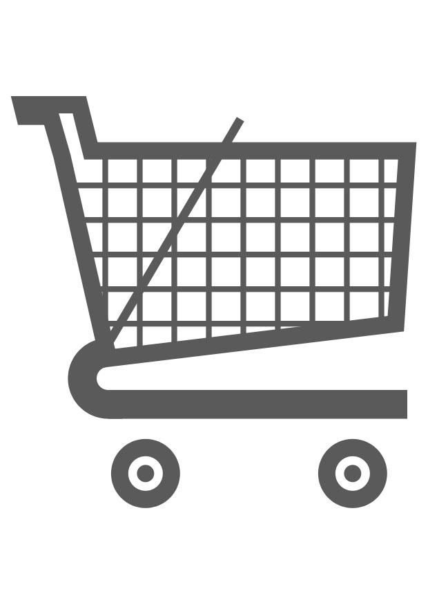 carrinho de supermercado Página para colorir carrinho de supermercado