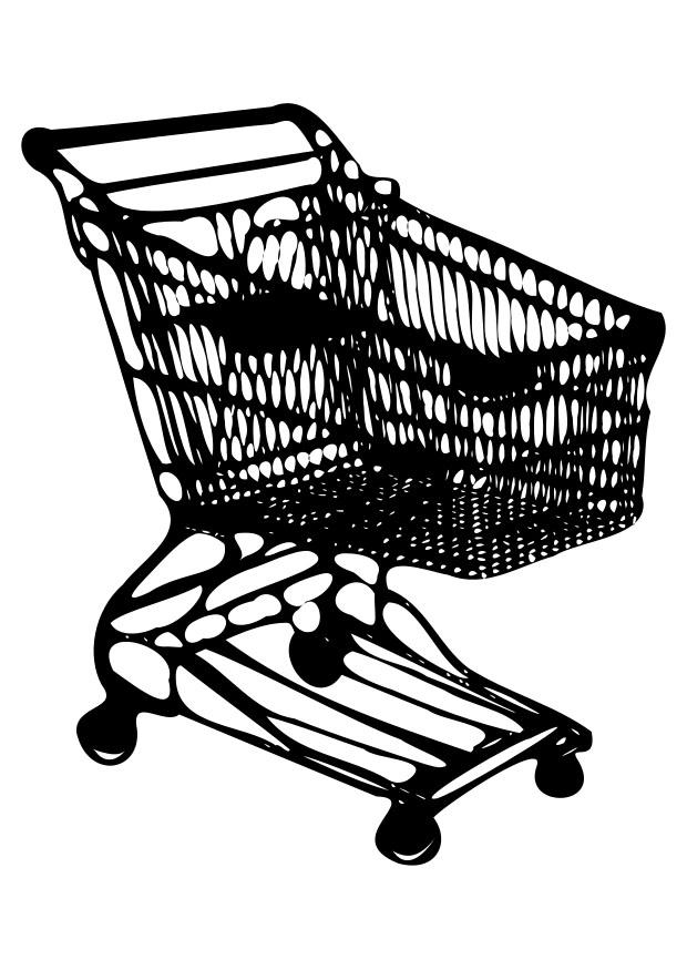 carrinho de supermercado Página para colorir carrinho de supermercado