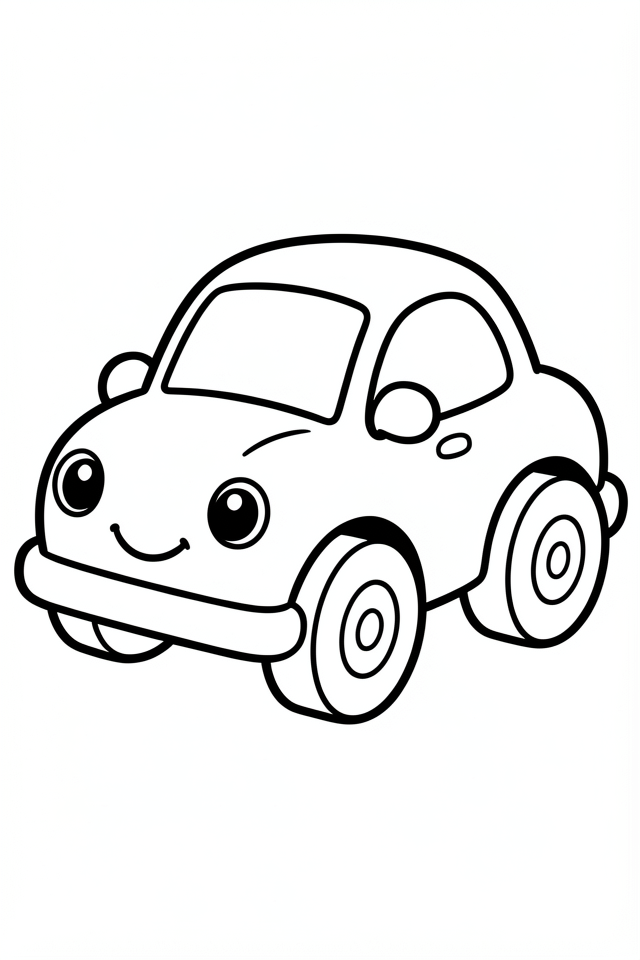 carro alegre Página para colorir carro alegre