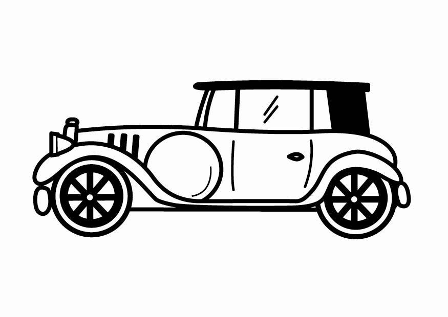 Página para colorir carro antigo 
