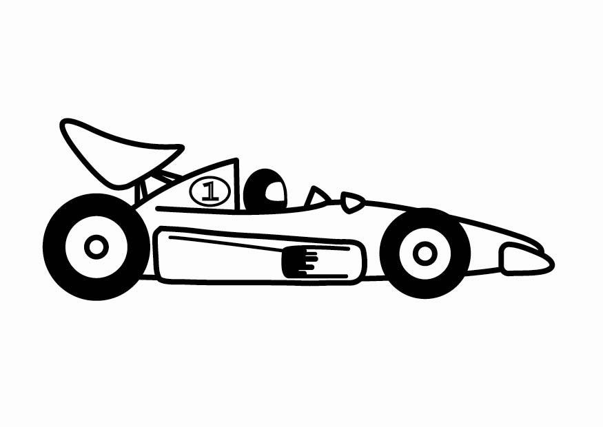 carro de f1 Página para colorir carro de f1