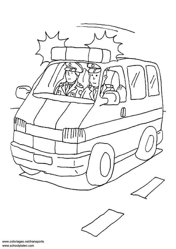 carro de polAcia Página para colorir carro de polAcia